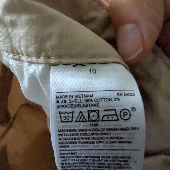 3/$30 Tan Everyday Shorts - low rise - Picture 3 of 4
